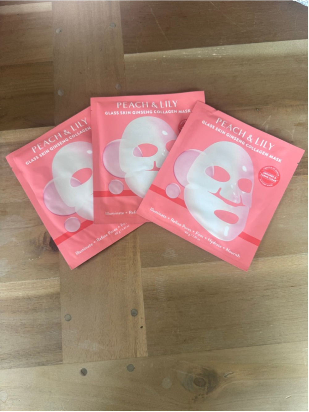 Peach & Lily Glass Skin Ginseng Collagen Masks Set of 3